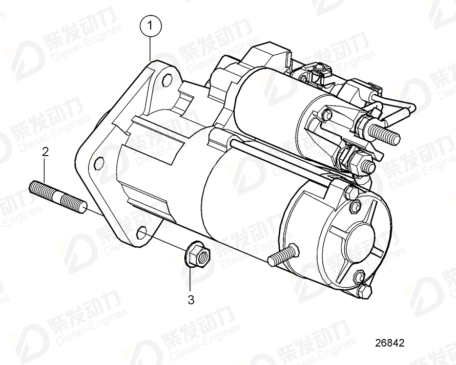 volvo penta Starter motor 21774085 Drawing volvo penta Starter motor 21774085 Drawing